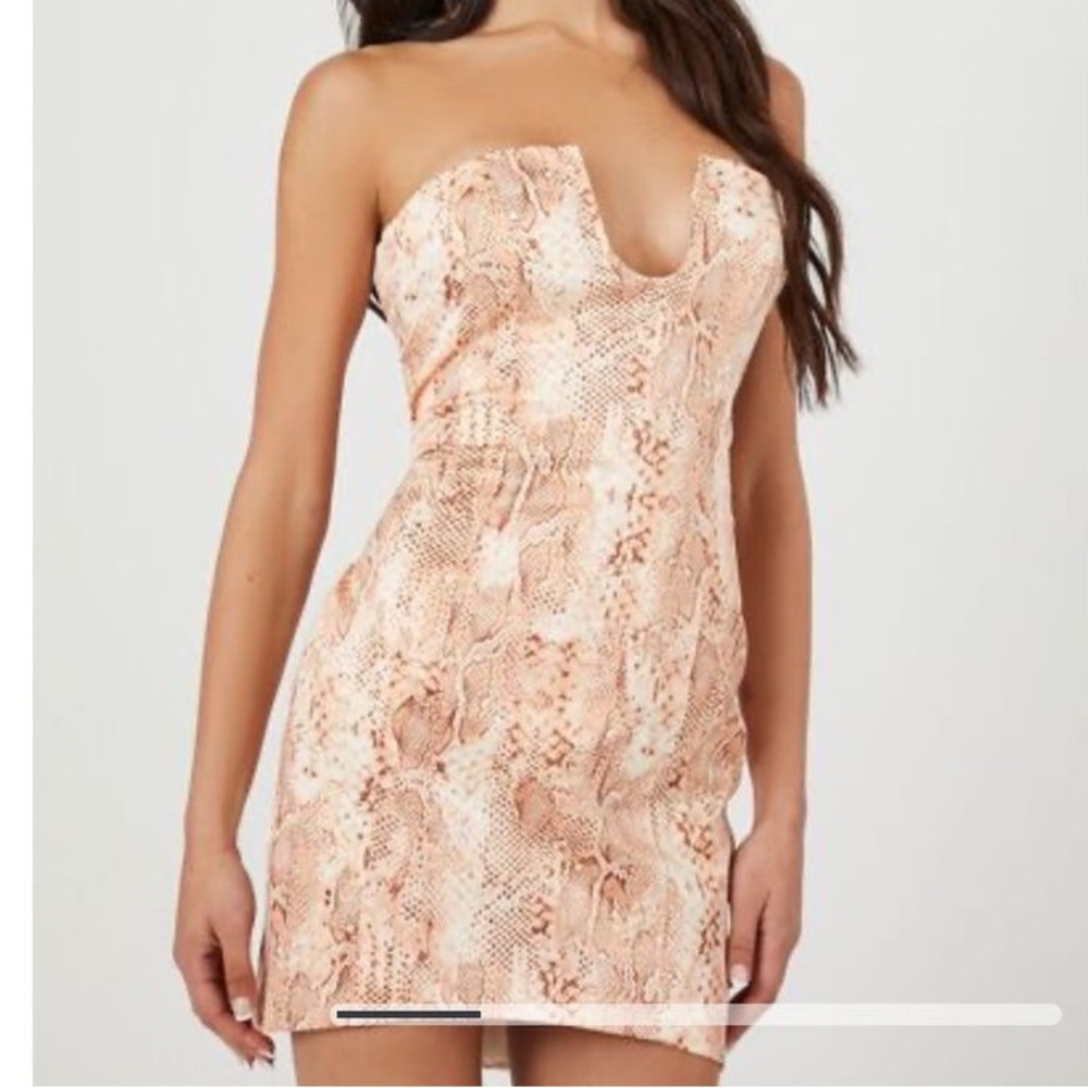 Snakeskin Print Dress